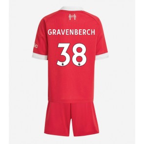 Liverpool Ryan Gravenberch #38 Hemmaställ Barn 2025-26 Kortärmad (+ Korta byxor)